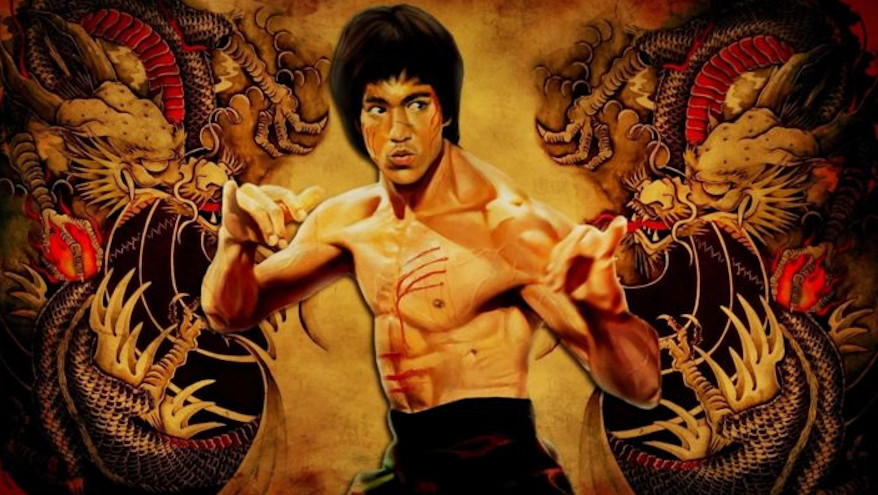 Imágen icónica del artista de las artes marciales