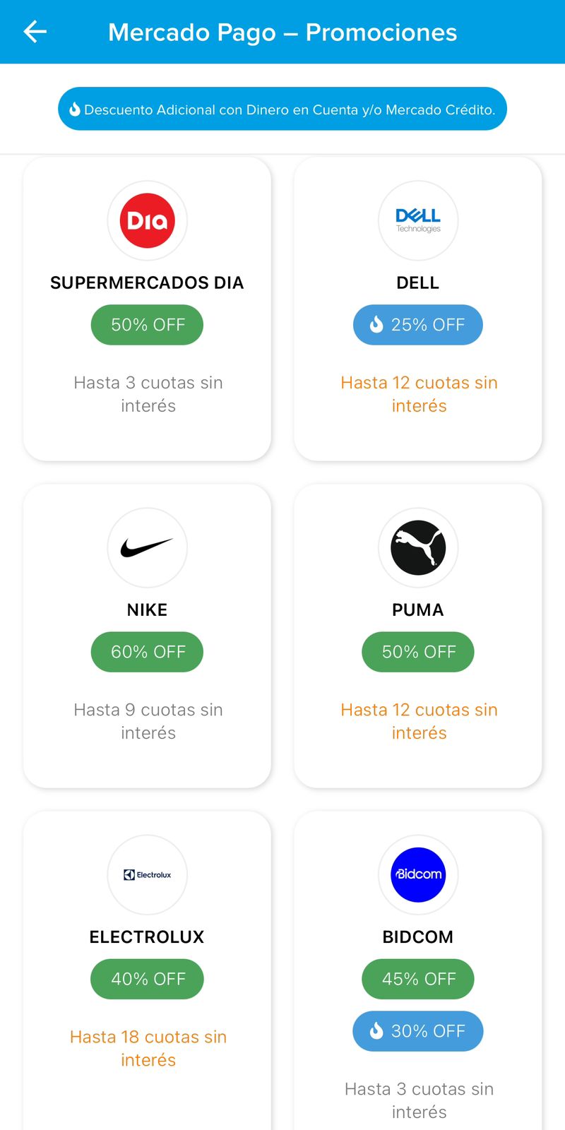Las ofertas destacadas en Mercado Pago