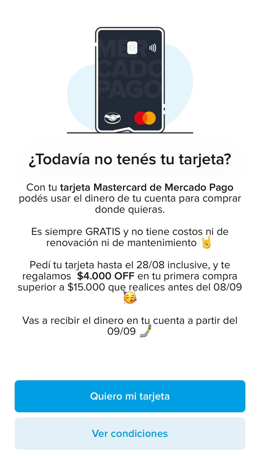 La nueva promoción de Mercado Pago con su tarjeta prepaga Mastercard