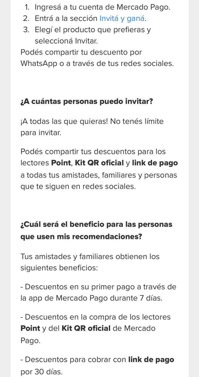 Los detalles del beneficio de Mercado Pago