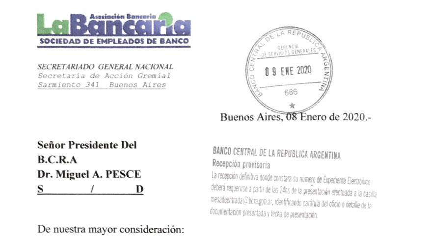 La Bancaria dirigió una carta al presidente del BCRA exigiendo mismo tratamiento regulatorio para las fintech