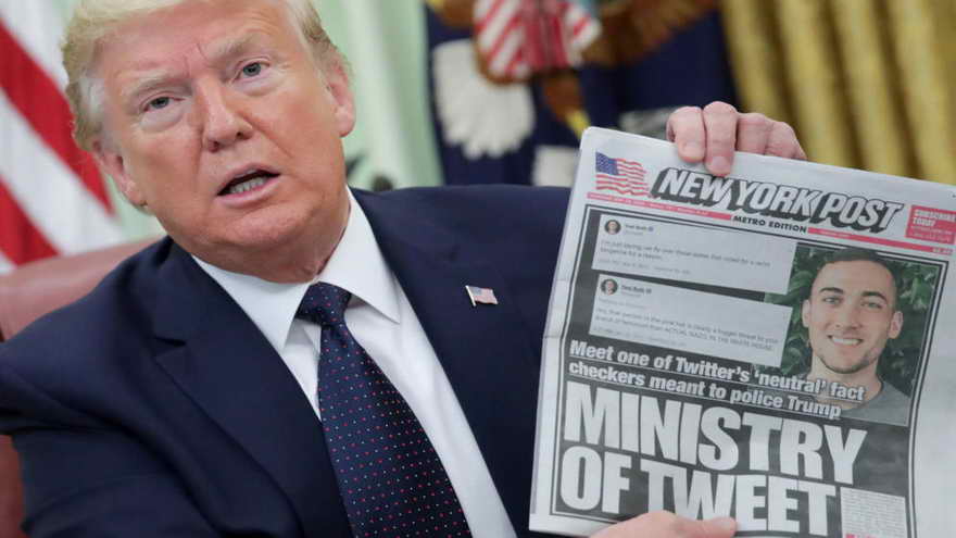 Trump enojado con Twitter