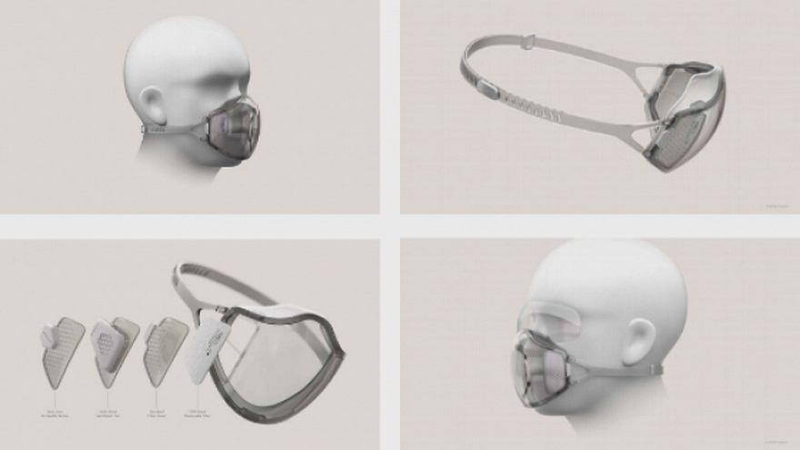 El otro prototipo, se puede ver la visera y los accesorios como el ventilador