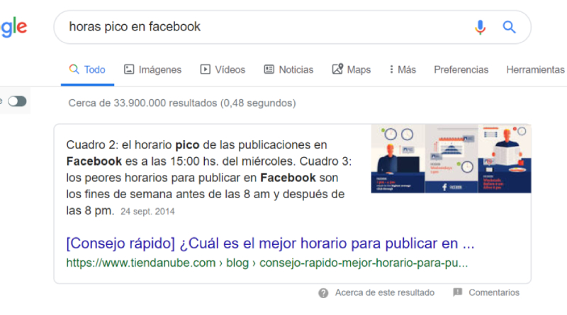 Snippets en Google