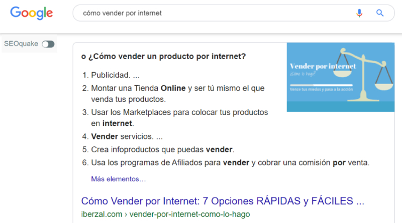 Snippets en Google