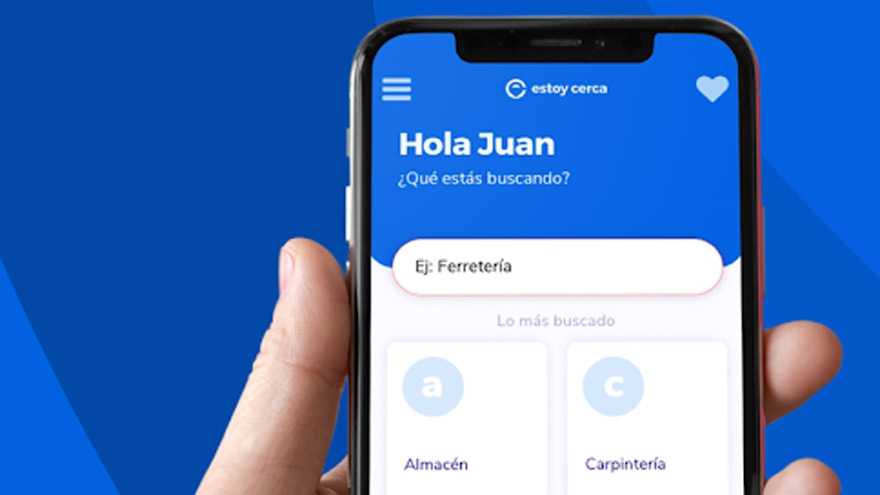 Foto de la pantalla de inicio de la APP
