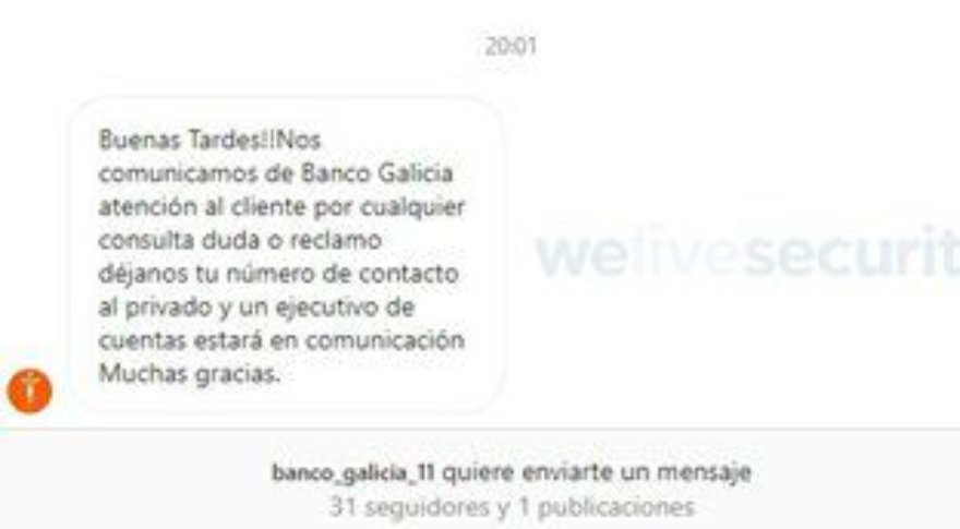 Banco Galicia cerró su cuenta de Instagram para evitar nuevas estafas