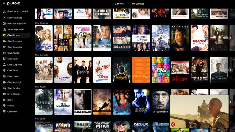 No se requiere registro para empezar a usar Pluto TV; solo descargá la app y comenza a ver contenido