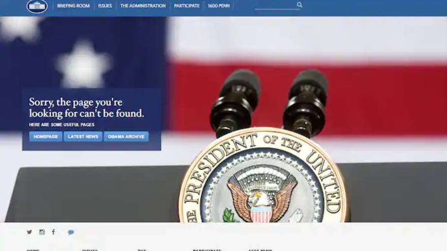 Así apareció el sitio en español de la Casa Blanca en 2017