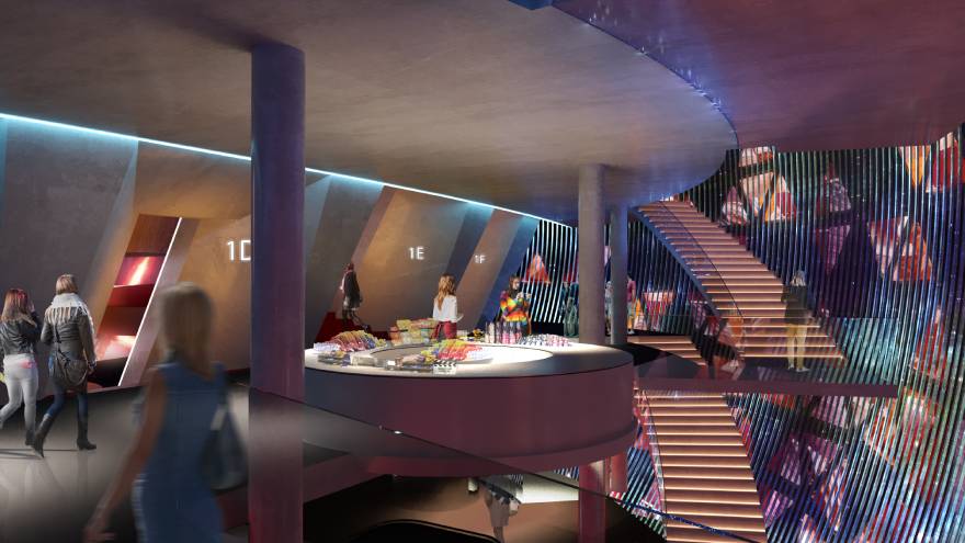 El foyer del nuevo Oma Cinema que tiene previsto abrir en París en los próximos meses