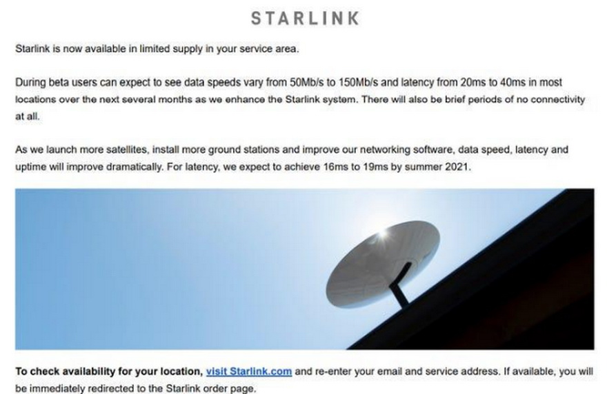 La opción de Starlink