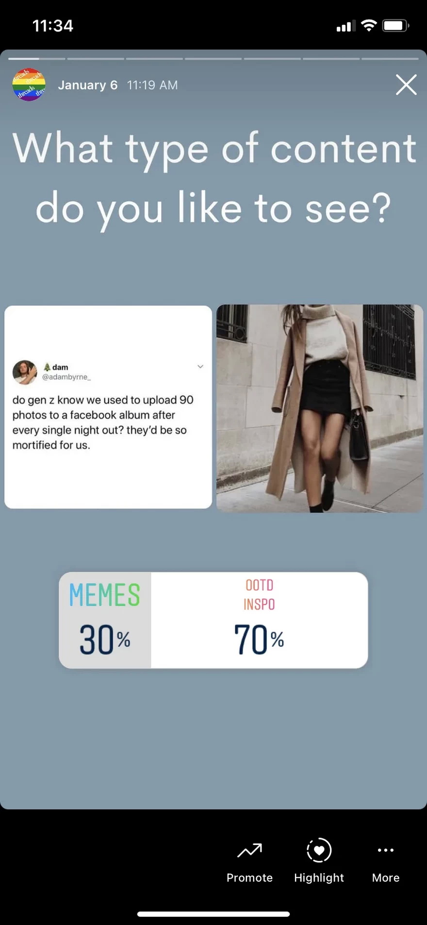 Captura de Instagram de la compañía