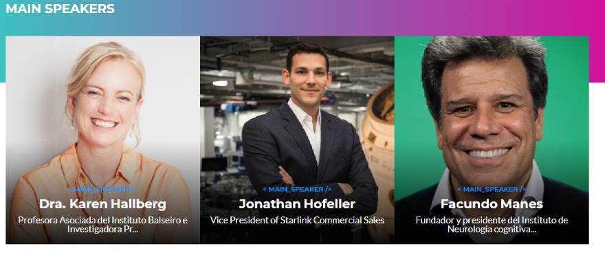 Los principales speakers del evento