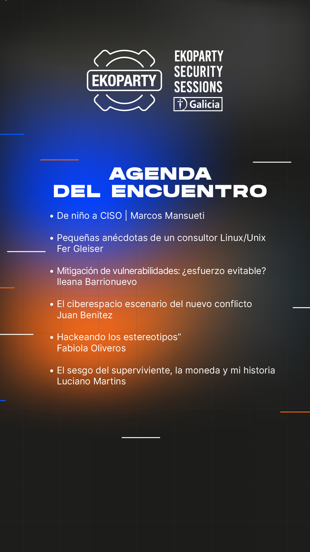 La agenda de la 2° edición de Ekoparty Security Sessions by Galicia