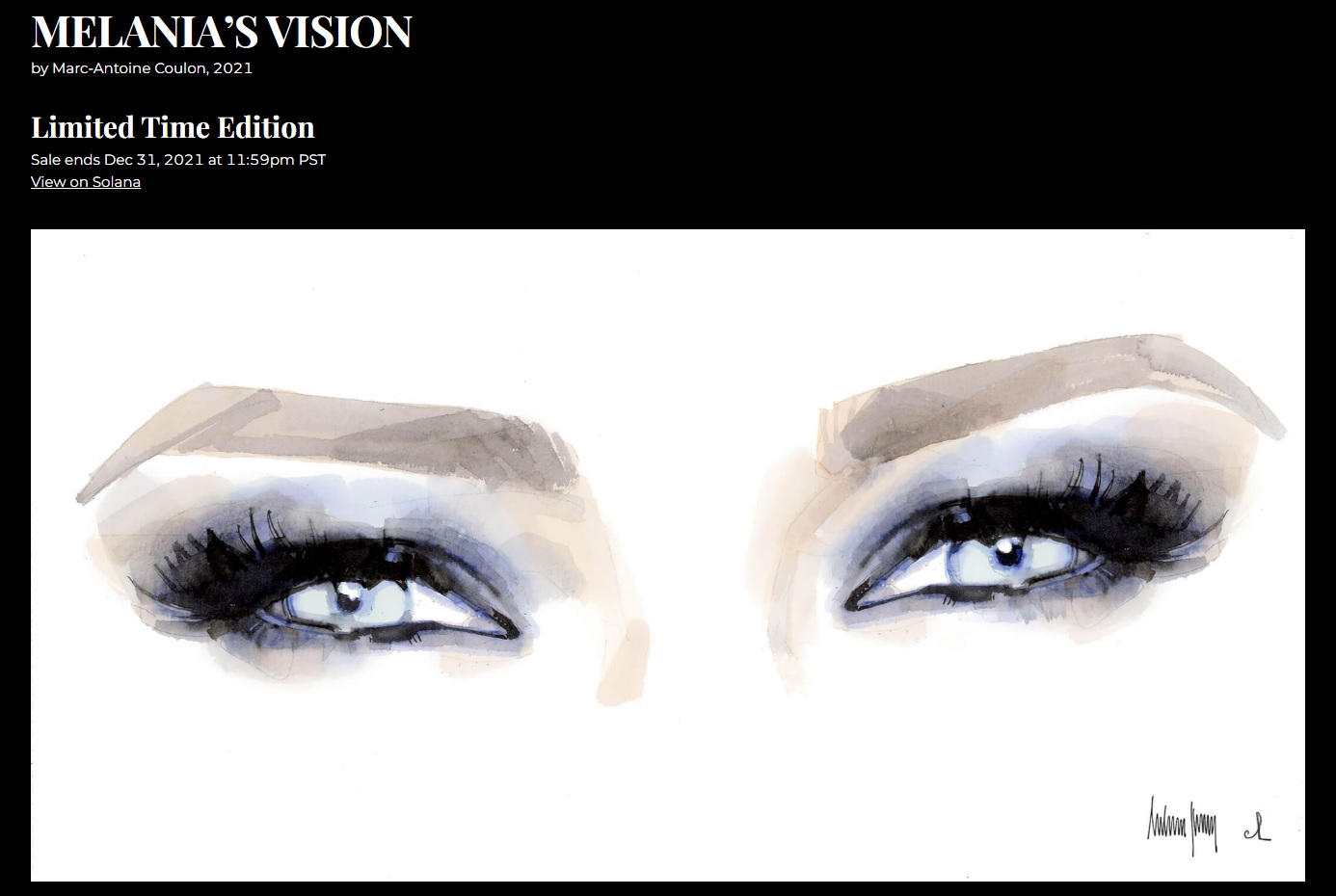 Primer NFT de la ex primera dama Melania Trump