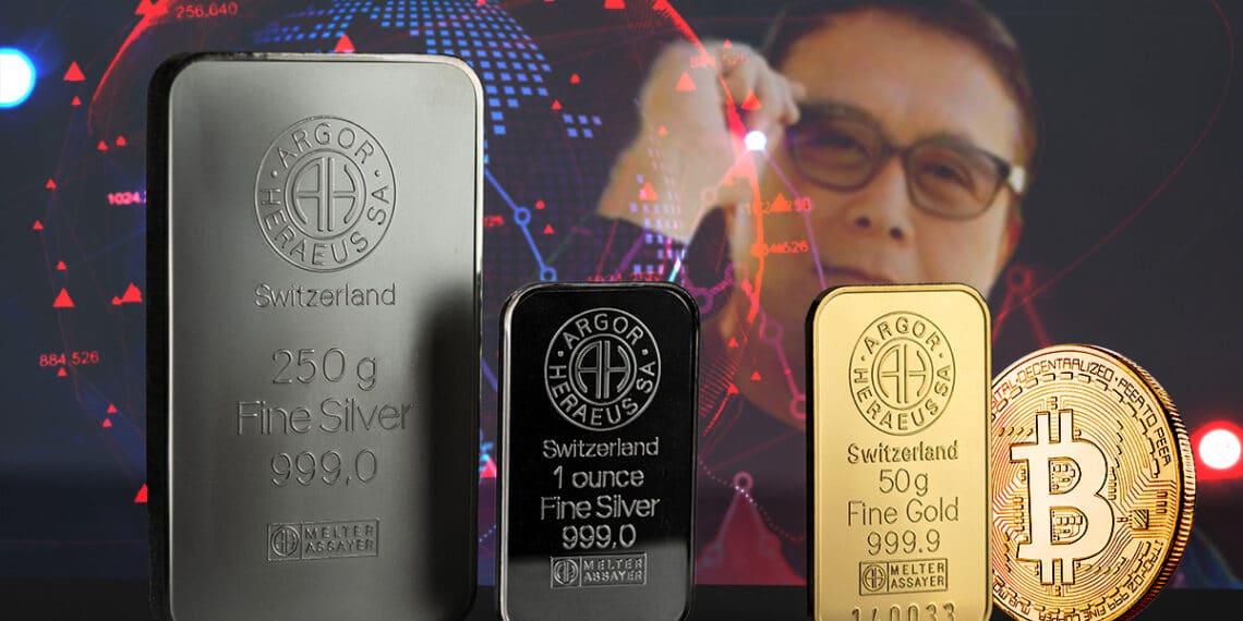 Oro, plata y Bitcoin, las inversiones preferidas de Kiyosaki