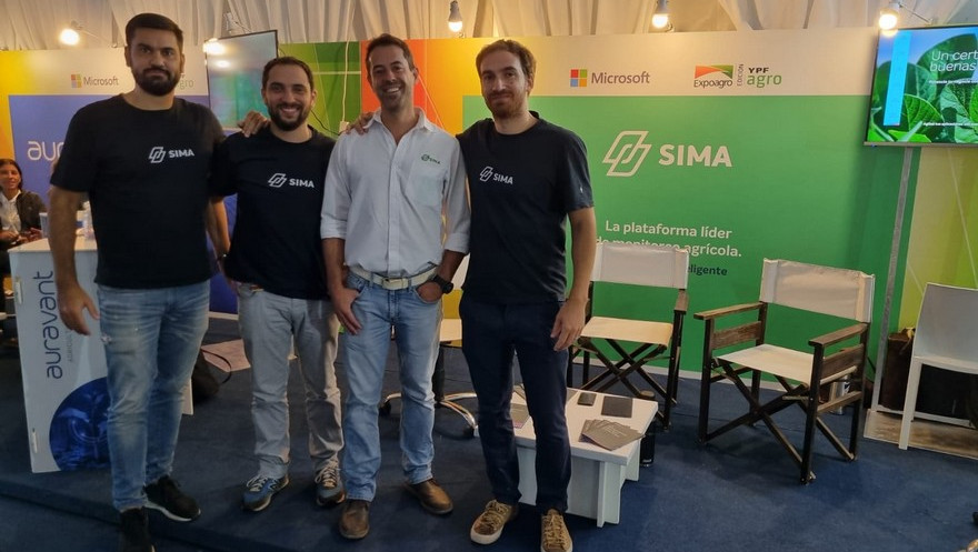  Pedro Lafluf, Sebastián Tutti, Santiago Arias y Agustín Rocha, parte del staff de SIMA