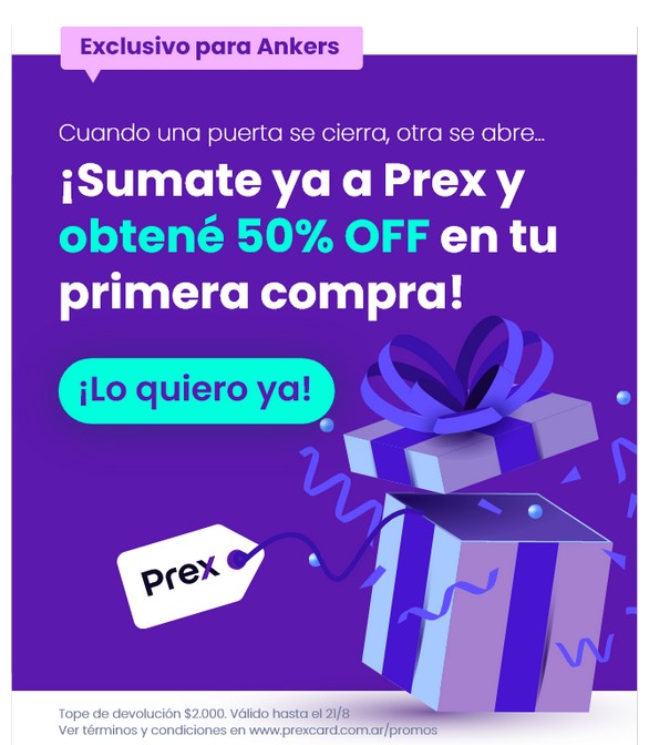 Promoción para los usuarios de Ank que se pasen a Prex