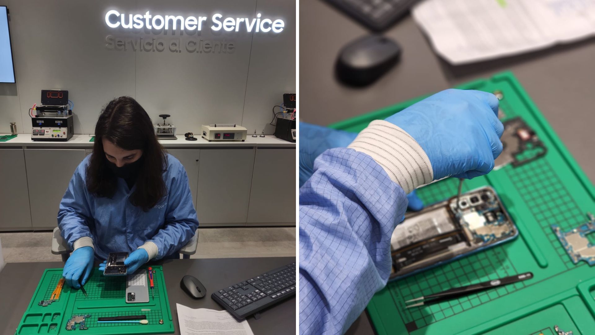 Con el nuevo servicio, los técnicos reparan celulares, tablets y wearables Samsung in situ