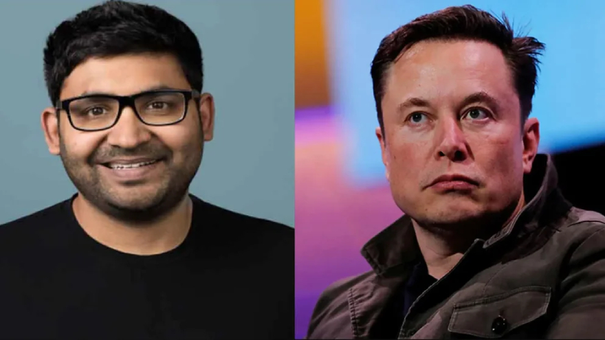 Parag Agrawal, CEO de Twitter y Elon Musk