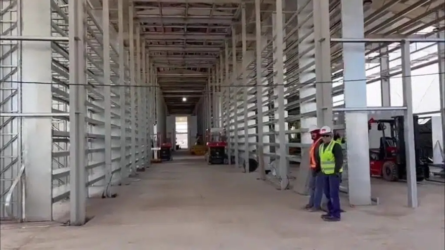 Bitfarms compartió esta imagen de la granja que construye en Río Cuarto.
