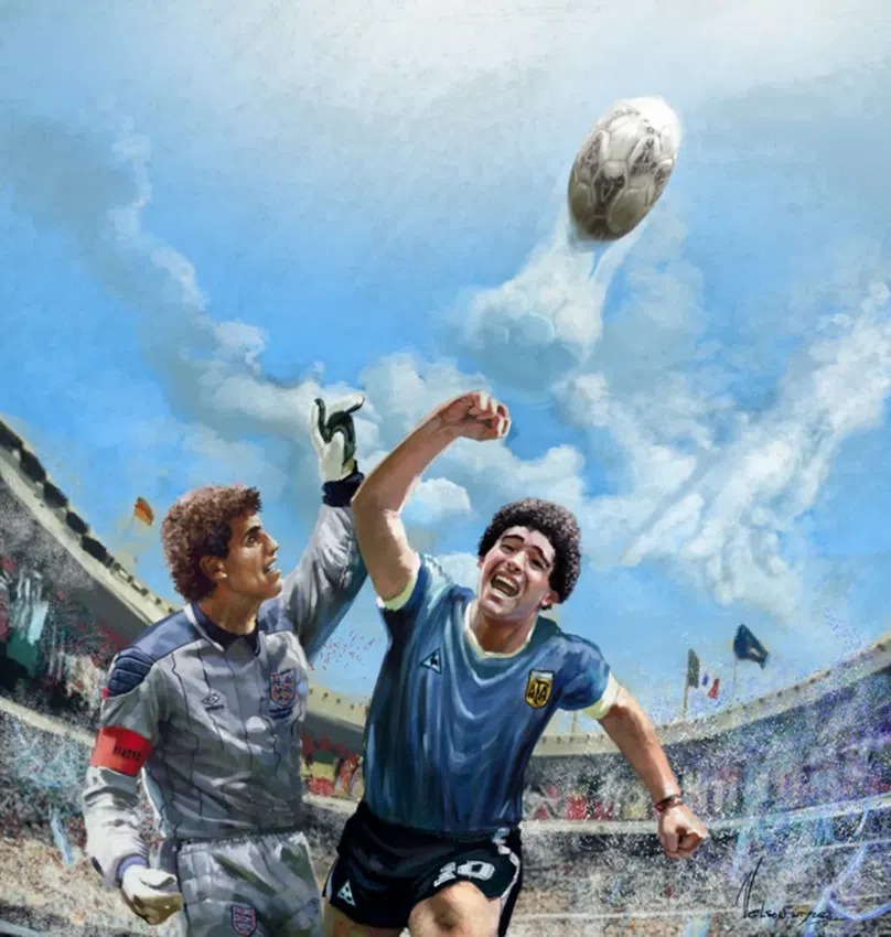 Ilustración de como serán los NFT de la colección de golazo