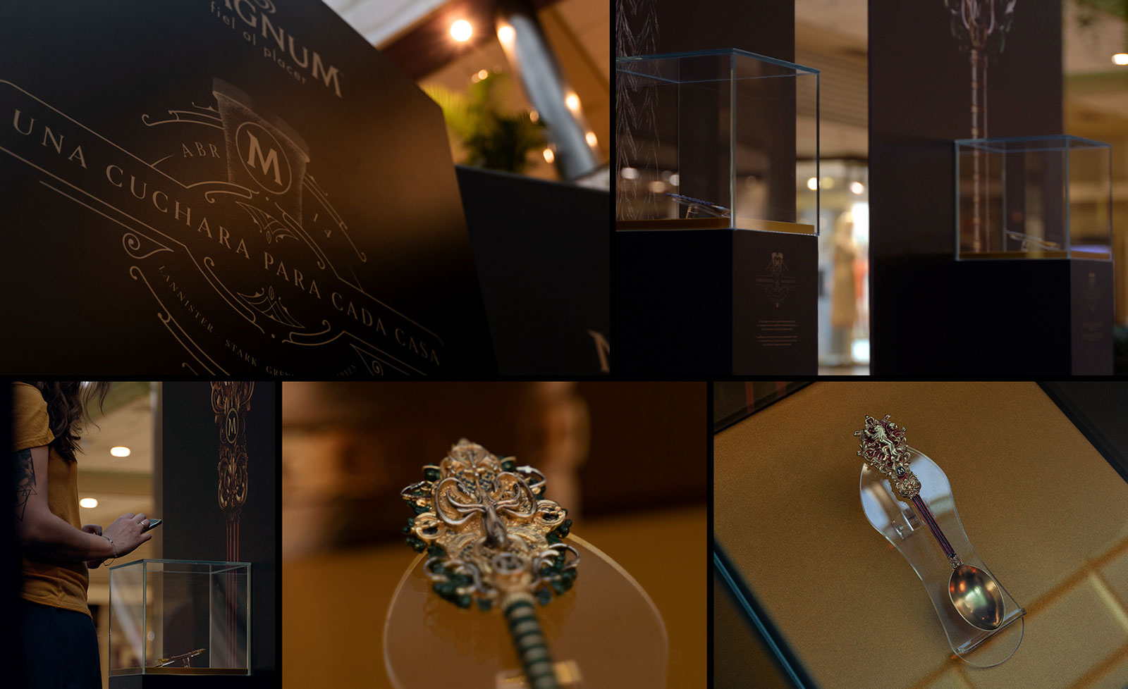 El set de cucharas que fabricó Quimbaya Orfebrería, que sirvieron como merchandising para el estreno de la última temporada de Game of Thrones