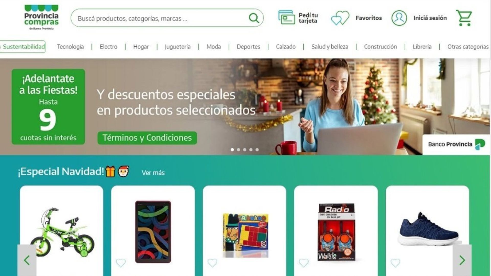 Provincia Compras ofrece miles de productos con importantes descuentos y una financiación de hasta 9 cuotas sin interés