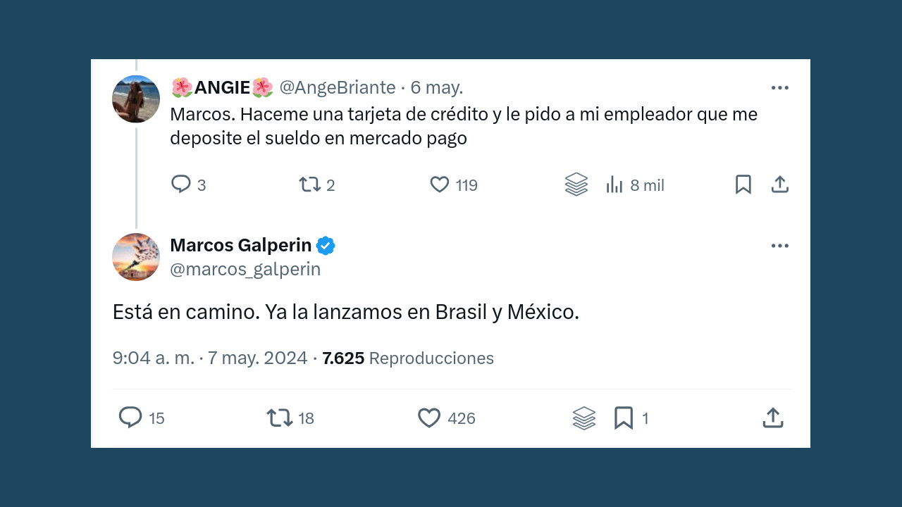 Marcos Galperin confirmó que la tarjeta de crédito en Argentina 
