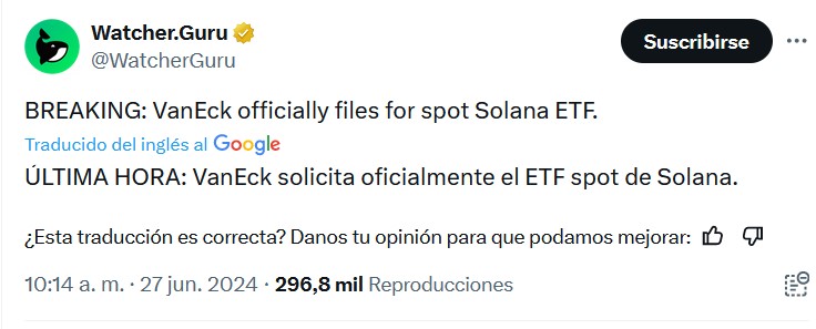VanEck y su solicitud ante la SEC