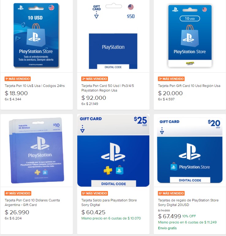 PS Plus: opciones para comprar en Mercado Libre