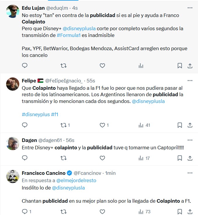 La reacción en redes sociales