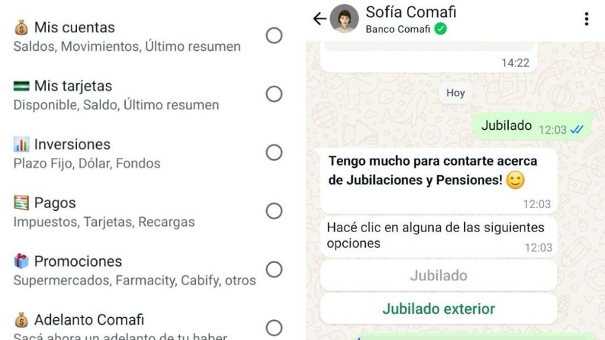 Sofía, el chatbot de Banco Comafi