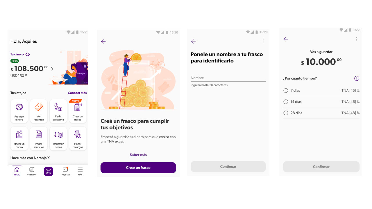 Naranja X ofrece tasa de hasta 48% anual al bloquear dinero 28 días