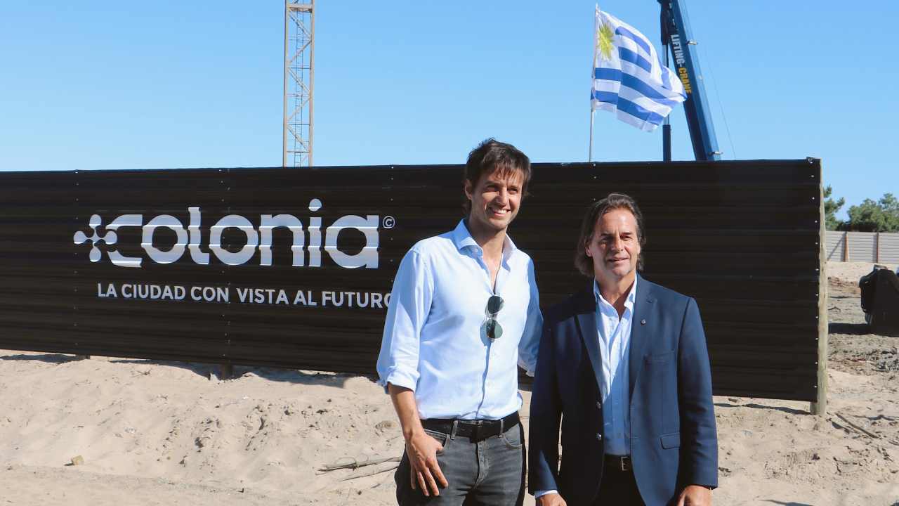 Eduardo Bastitta, junto al presidente de Uruguay, Luis Lacalle Pou