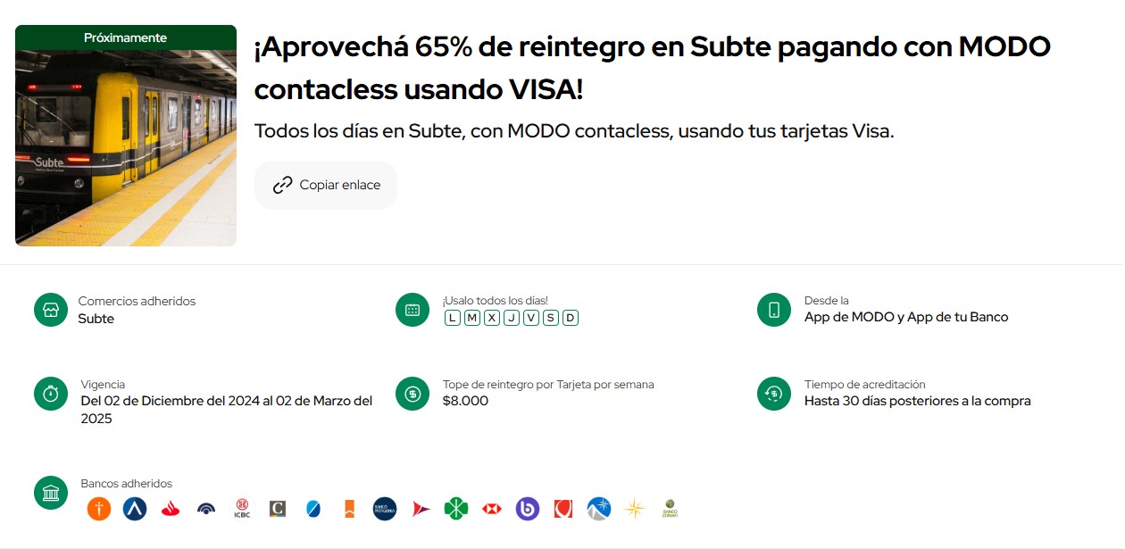 El beneficio que anunció MODO en medio de la llegada del pago con tarjeta al subte de CABA