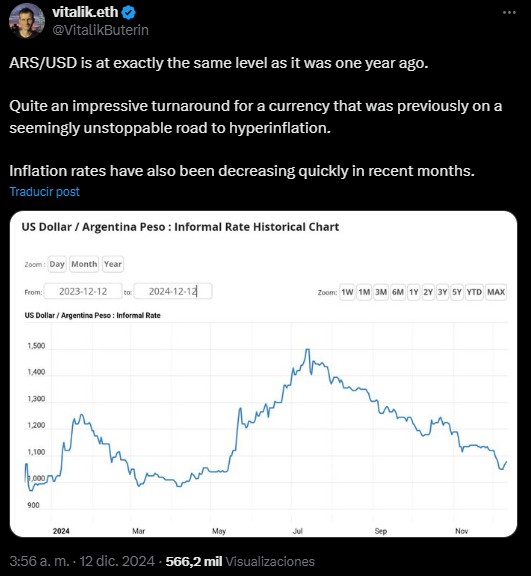El posteo de Vitalik