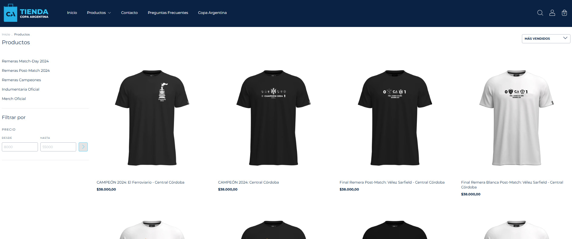 Así es la nueva tienda de la Copa Argentina