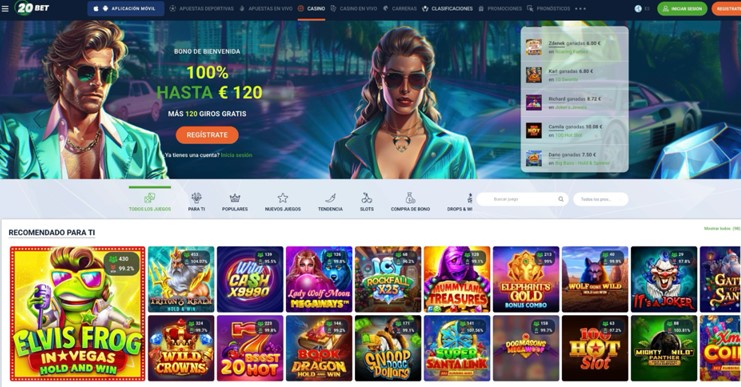 20bet: Ideal para apuestas, apuestas en vivo y tragamonedas