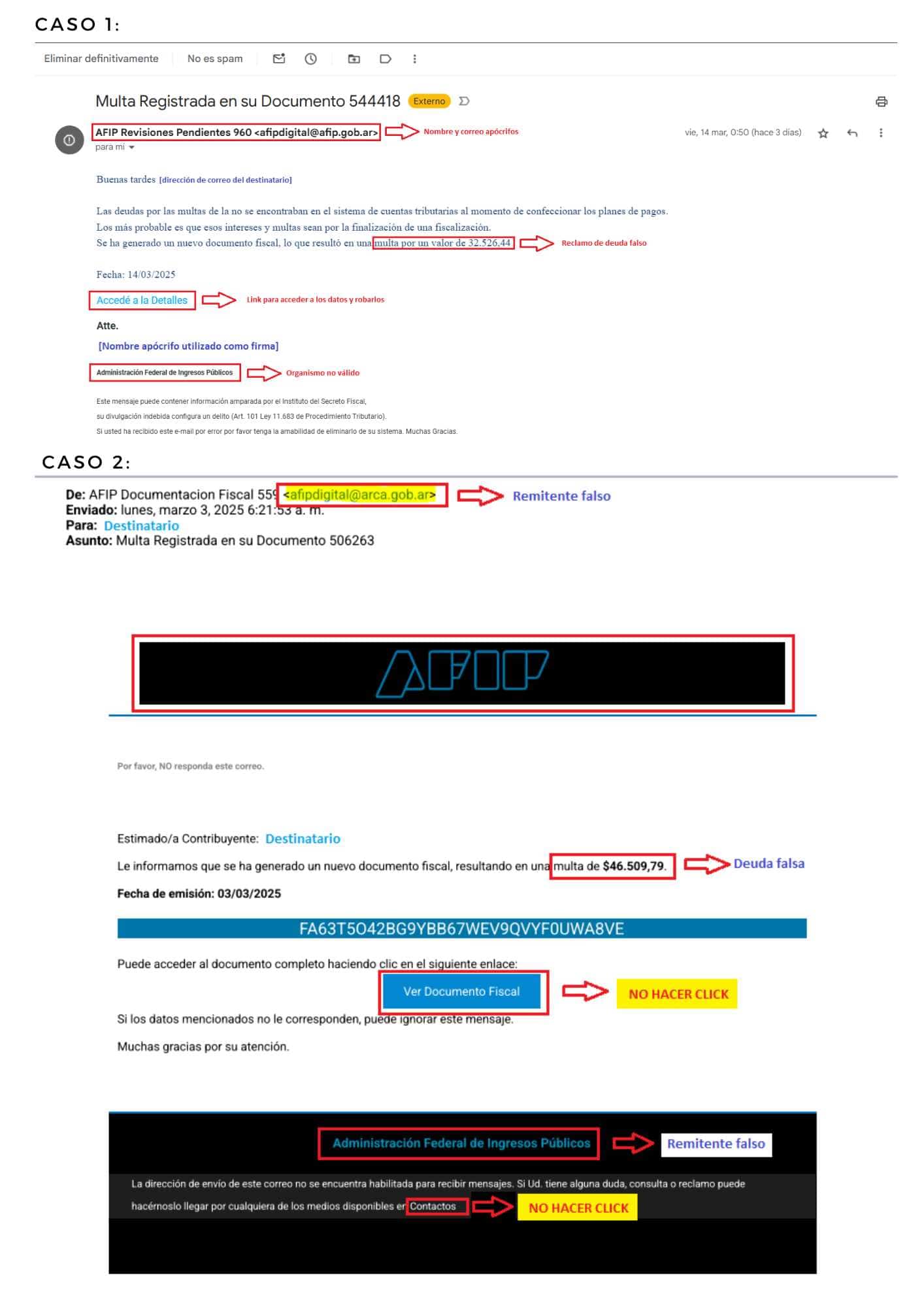 Los falsos correos de ARCA reclaman pagos de deudas inexistentes a contribuyentes