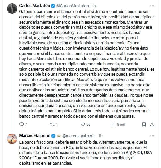 La polémica entre Maslatón y Galperin