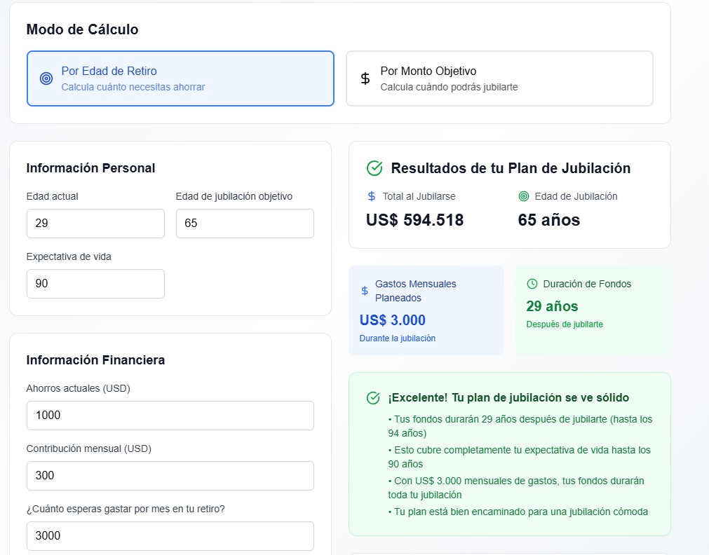 La calculadora que permite saber cuánto hay que ahorrar para jubilarse sin depender del Estado