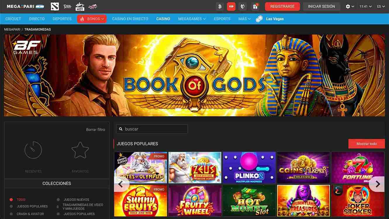 Página oficial de Megapari en Argentina