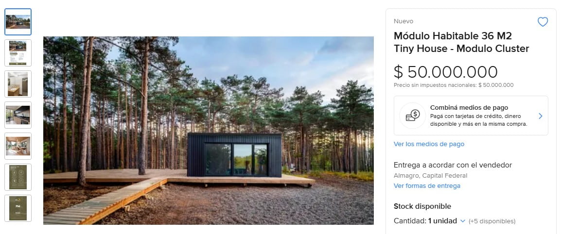 Así es la Tiny House que se vende en Mercado Libre