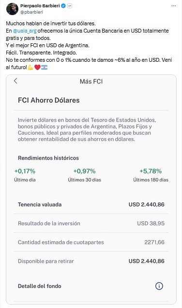 Publicación de Pierpaolo Barbieri en X