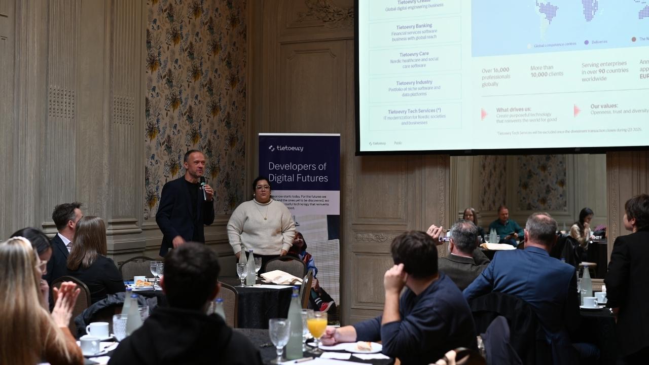 Petr Grätz en la presentación oficial de Tietoevry en Argentina