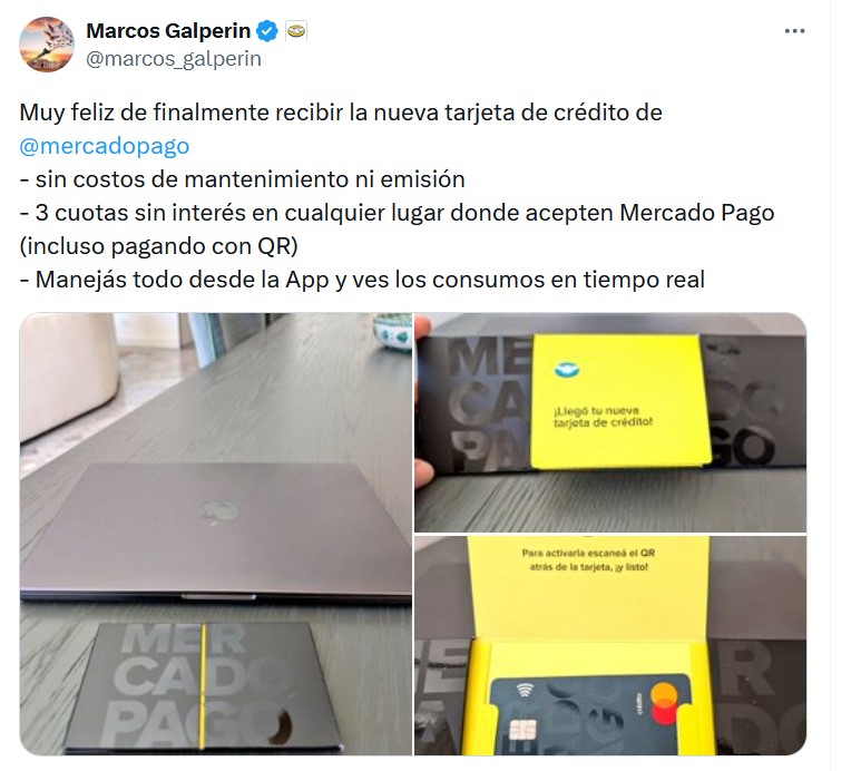 La publicación de Marcos Galperin