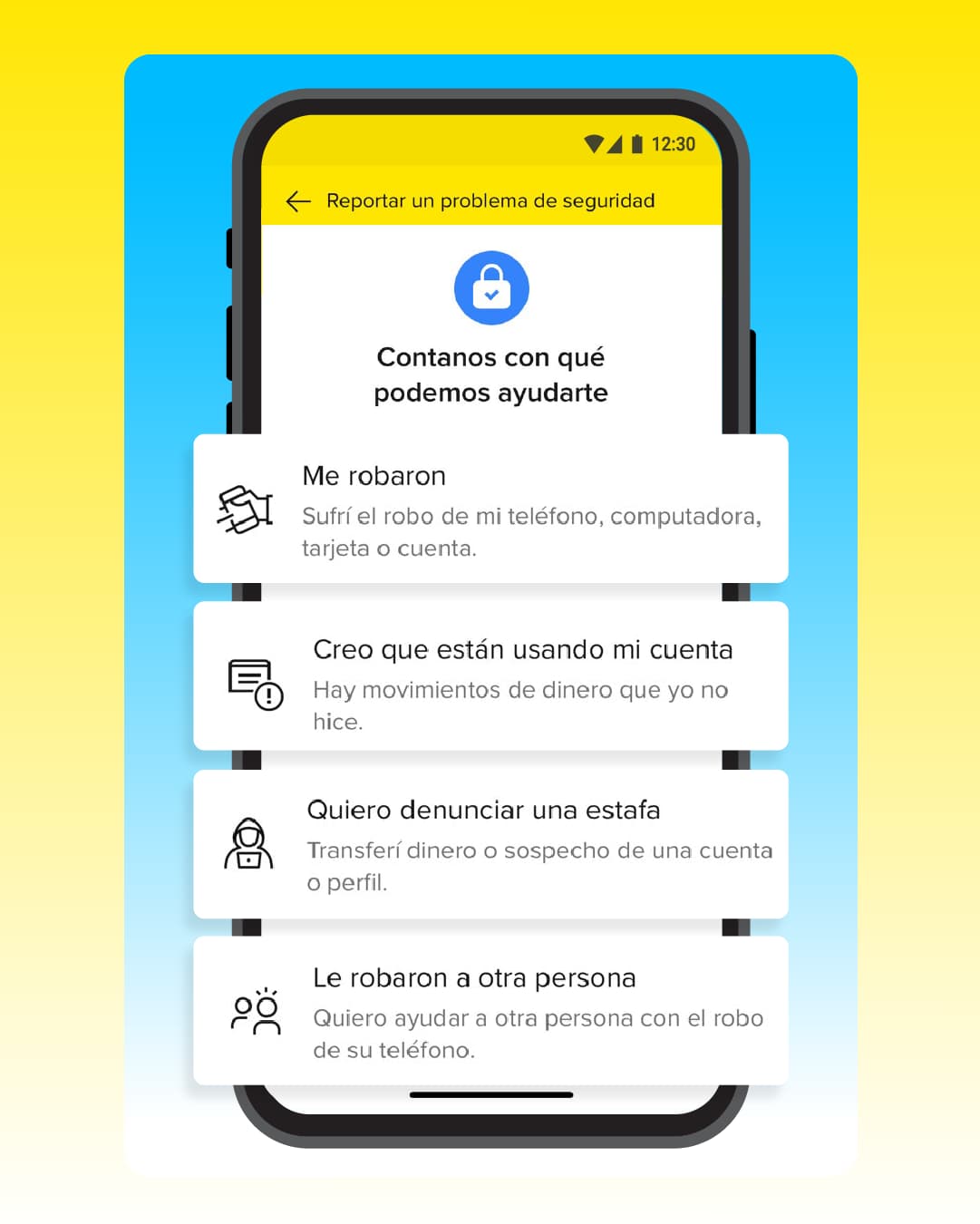 La Central de Seguridad de Mercado Pago permite acceder a funciones para evitar estafas