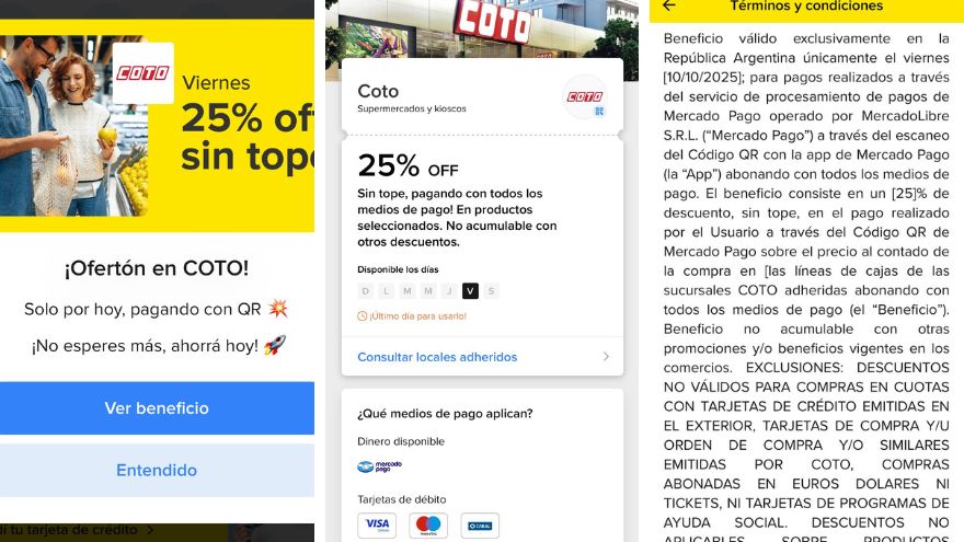 La promoción de Mercado Pago en COTO