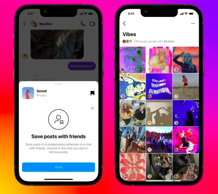 Instagram incorporó las colecciones colaborativas para 